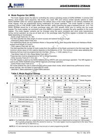 AS4C64M8D2-25BANTR Datasheet Page 10
