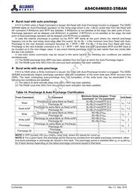 AS4C64M8D2-25BANTR Datasheet Page 20