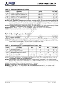 AS4C64M8D2-25BANTR Datasheet Page 23