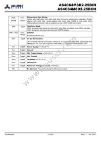 AS4C64M8D2-25BINTR Datasheet Page 7
