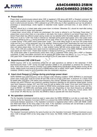 AS4C64M8D2-25BINTR Datasheet Page 20