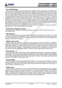 AS4C64M8D3-12BINTR Datasheet Page 17