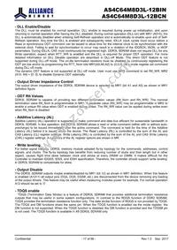 AS4C64M8D3L-12BINTR Datasheet Page 17