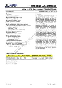 AS4C8M16D1-5TIN Datasheet Page 2