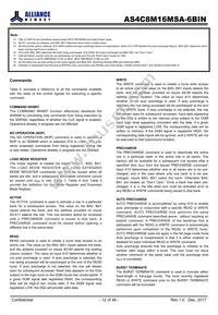 AS4C8M16MSA-6BINTR Datasheet Page 12