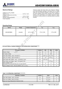 AS4C8M16MSA-6BINTR Datasheet Page 14