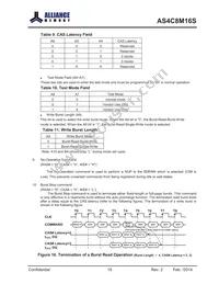 AS4C8M16S-6BINTR Datasheet Page 15