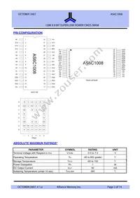 AS6C1008-55STINL Datasheet Page 2