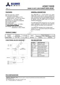 AS6C1608-55BIN Datasheet Page 2