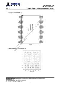AS6C1608-55BIN Datasheet Page 3