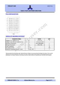 AS6C1616-55BIN Datasheet Page 2