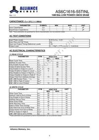 AS6C1616-55TINL Datasheet Page 5