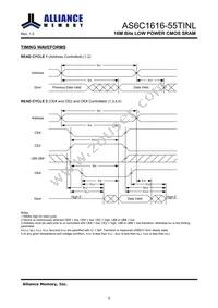 AS6C1616-55TINL Datasheet Page 6