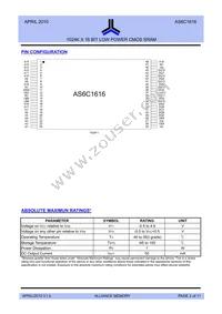 AS6C1616-55TINTR Datasheet Page 2