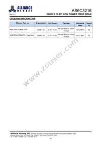 AS6C3216-55BIN Datasheet Page 11