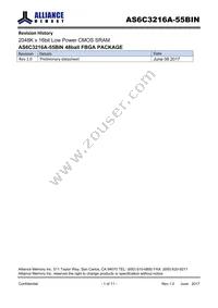 AS6C3216A-55BIN Datasheet Cover