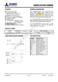 AS6C3216A-55BIN Datasheet Page 2