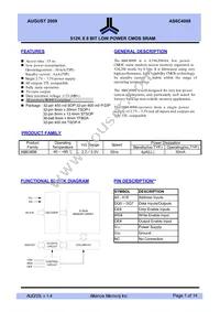 AS6C4008-55BIN Datasheet Cover