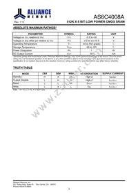 AS6C4008A-55BIN Datasheet Page 4