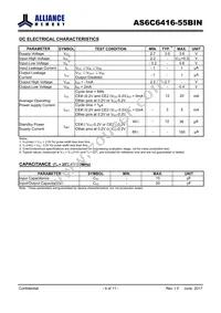 AS6C6416-55BINTR Datasheet Page 4