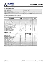 AS6C6416-55BINTR Datasheet Page 5