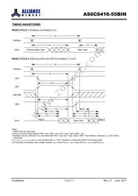 AS6C6416-55BINTR Datasheet Page 6