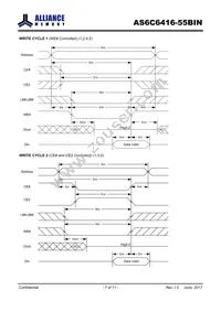 AS6C6416-55BINTR Datasheet Page 7