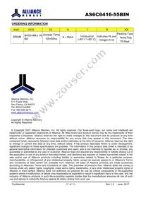 AS6C6416-55BINTR Datasheet Page 11