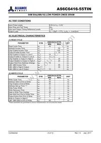 AS6C6416-55TINTR Datasheet Page 6