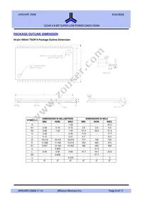 AS6C8008-55ZINTR Datasheet Page 8