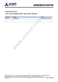 AS6C8016-55TIN Datasheet Cover