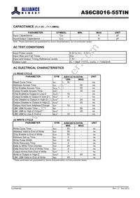AS6C8016-55TIN Datasheet Page 5