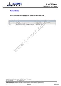 AS6C8016A-55BINTR Datasheet Cover