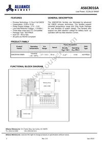 AS6C8016A-55BINTR Datasheet Page 2