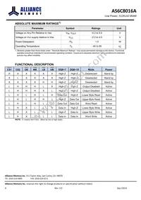 AS6C8016A-55BINTR Datasheet Page 4