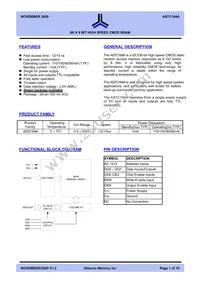 AS7C164A-15JCNTR Datasheet Cover