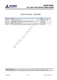 AS7C164A-15PIN Datasheet Cover