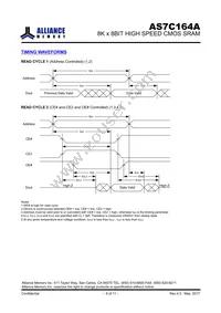 AS7C164A-15PIN Datasheet Page 6