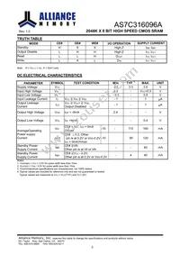 AS7C316096A-10TIN Datasheet Page 4