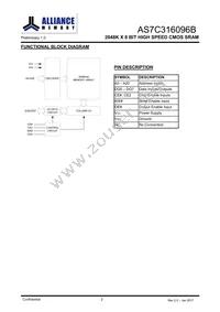 AS7C316096B-10BIN Datasheet Page 3