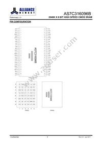 AS7C316096B-10BIN Datasheet Page 4