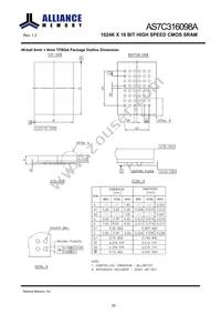 AS7C316098A-10BINTR Datasheet Page 11