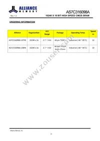 AS7C316098A-10BINTR Datasheet Page 12