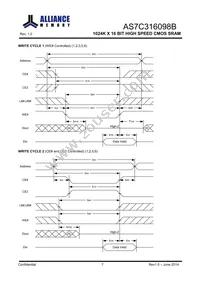 AS7C316098B-10TIN Datasheet Page 8
