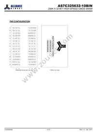 AS7C325632-10BINTR Datasheet Page 3