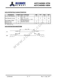 AS7C34096B-10BINTR Datasheet Page 8