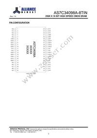 AS7C34098A-8TINTR Datasheet Page 4