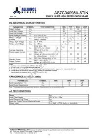 AS7C34098A-8TINTR Datasheet Page 6