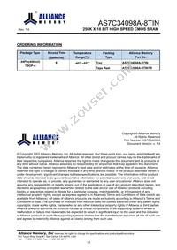 AS7C34098A-8TINTR Datasheet Page 13