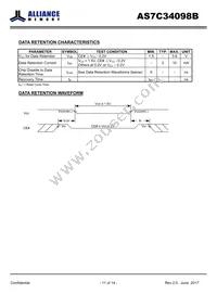 AS7C34098B-10TIN Datasheet Page 11